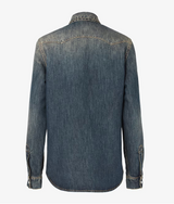 Blue washed denim shirt