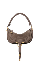 Mini Marcie shoulder bag in suede leather