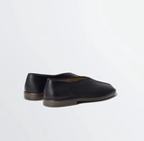 FLAT PIPED SLIPPERS IN SHINY NAPPA LAMB LEATHER