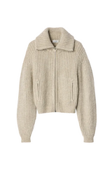 ZIPPED CARDIGAN IN YAK ALPACA