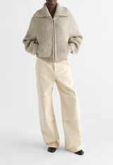 ZIPPED CARDIGAN IN YAK ALPACA