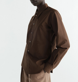 POINTED COLLAR SHIRT IN WASHED COTTON SILK