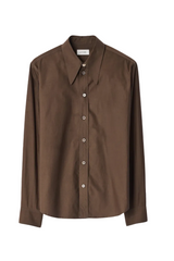 POINTED COLLAR SHIRT IN WASHED COTTON SILK