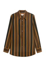 Orange Degradé Stripe cotton-silk shirt