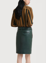 Orange Degradé Stripe cotton-silk shirt