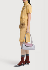 Yellow ripstop zip-front dress