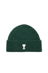 GREEN ALPACA BEANIE WITH AMI DE COEUR