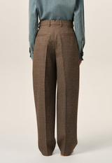 BALLOON-FIT WOOL TROUSERS