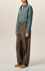 BALLOON-FIT WOOL TROUSERS