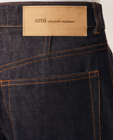 BLUE BALLOON-FIT COTTON JEANS