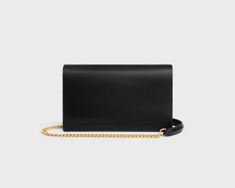 ENVELOPE WALLET ON CHAIN IN Shiny calfskin