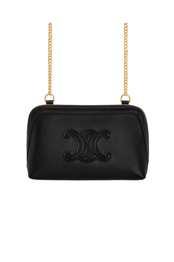 CLUTCH ON CHAIN IN SMOOTH CALFSKIN