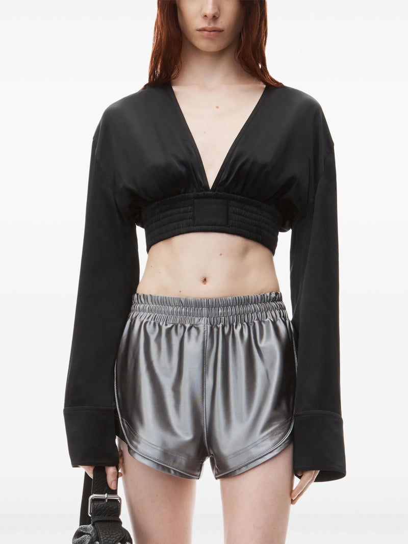 Alexander Wang long - sleeve cropped blouse - LISKAFASHION