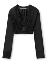 Alexander Wang long - sleeve cropped blouse - LISKAFASHION