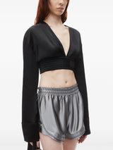 Alexander Wang long - sleeve cropped blouse - LISKAFASHION