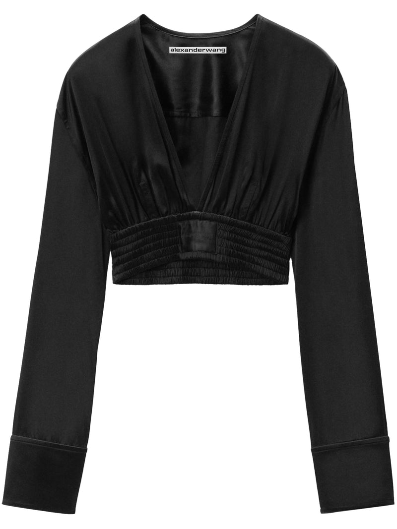 Alexander Wang long - sleeve cropped blouse - LISKAFASHION