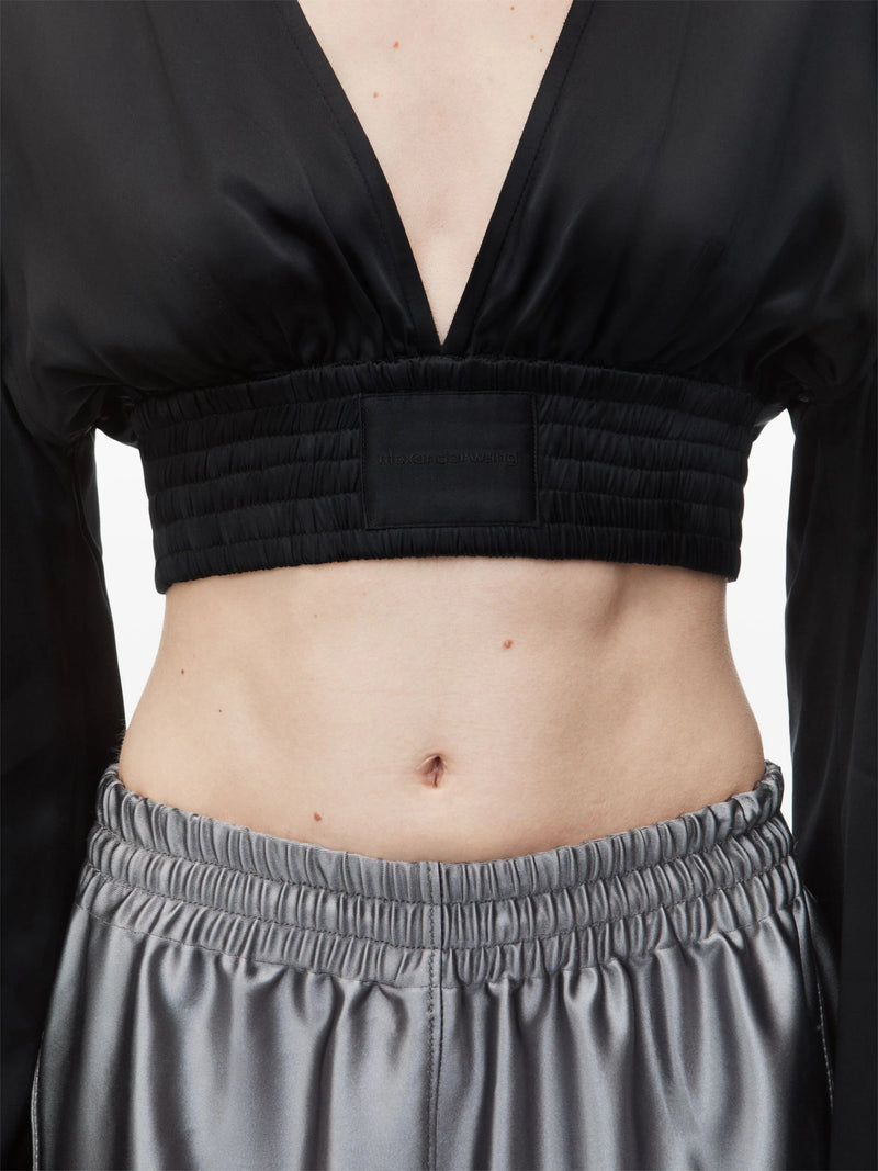 Alexander Wang long - sleeve cropped blouse - LISKAFASHION