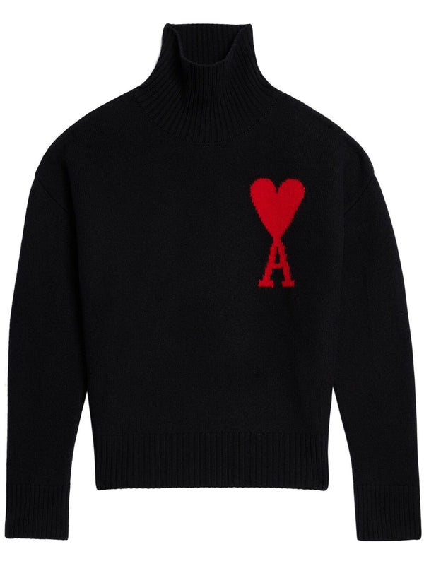 Ami De Coeur roll - neck wool jumper - LISKAFASHION