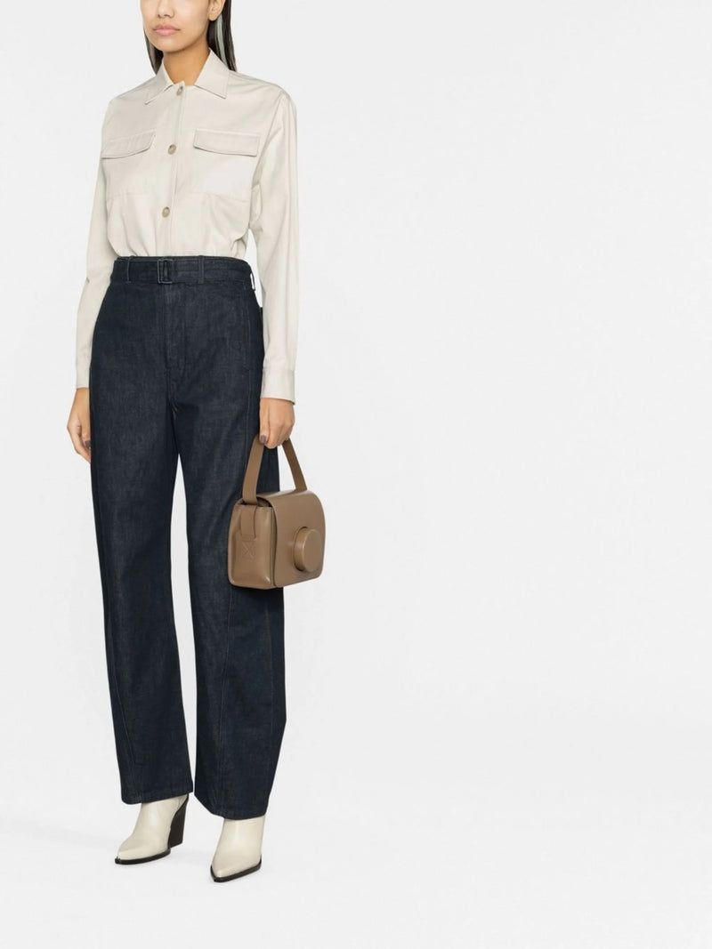 belted straight - leg trousers - LISKAFASHION