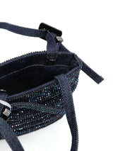 Benedetta Bruzziches rhinestone-embellished ruched mini bag - LISKAFASHION