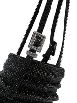 Benedetta Bruzziches rhinstone-embellished ruched mini bag - LISKAFASHION