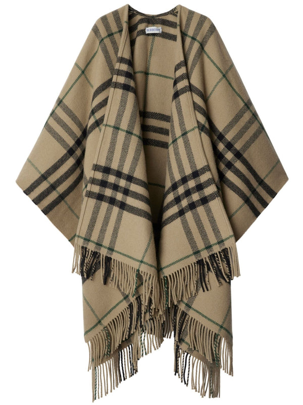 Burberry check cape - LISKAFASHION