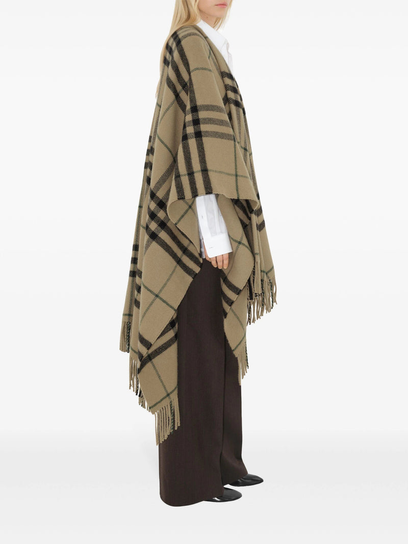 Burberry check cape - LISKAFASHION