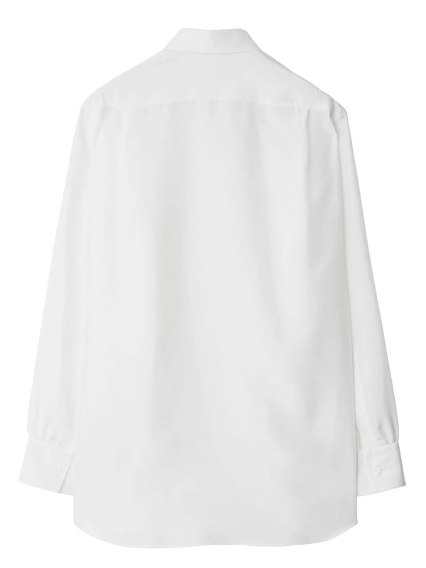 Burberry long-sleeve silk shirt - LISKAFASHION