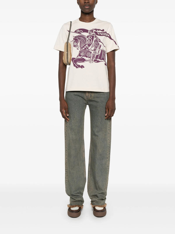 Burberry round - neck cotton T - shirt - LISKAFASHION