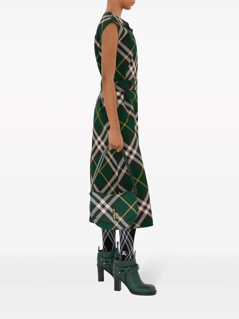 Vintage-check cotton shirt dress – LISKAFASHION