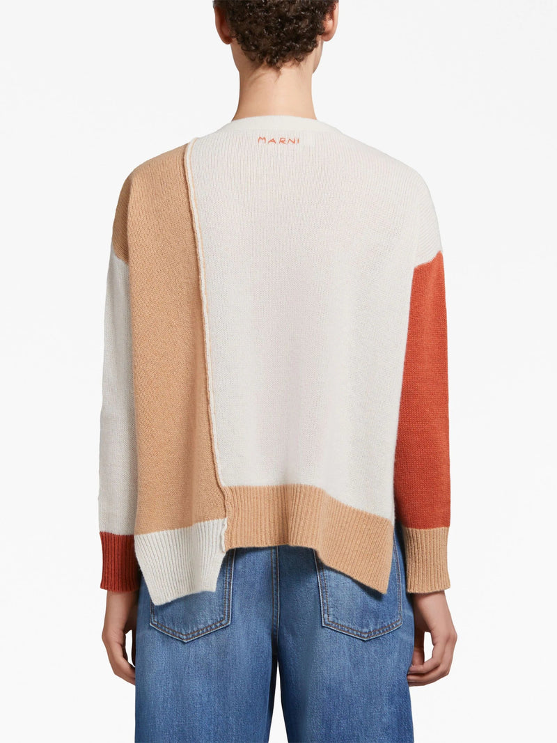 colour - block cashmere cardigan - LISKAFASHION