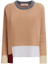 colour - block cashmere jumper - LISKAFASHION