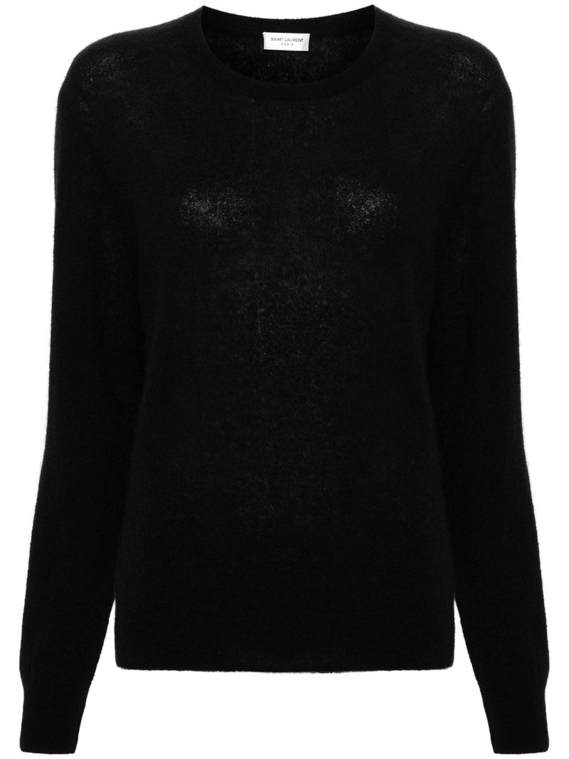 crew - neck cashmere - blend jumper - LISKAFASHION