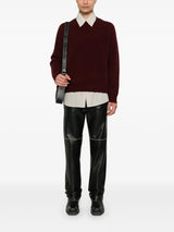 crew - neck wool sweater - LISKAFASHION