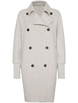 double - breasted cashmere coat - LISKAFASHION