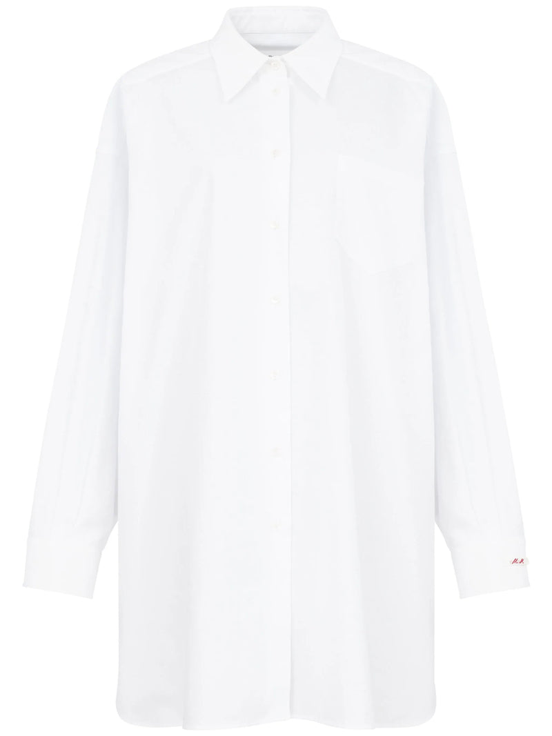 drop - shoulder cotton shirt - LISKAFASHION