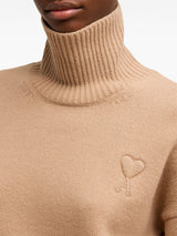 embossed Ami de Coeur roll - neck jumper - LISKAFASHION