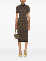 FF - jacquard midi dress - LISKAFASHION