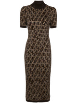 FF - jacquard midi dress - LISKAFASHION