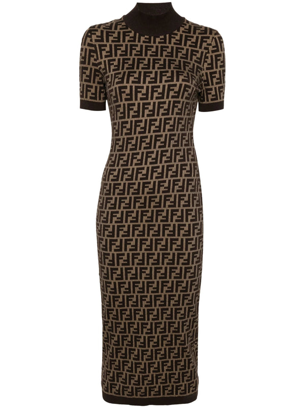 FF - jacquard midi dress - LISKAFASHION