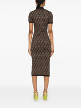 FF - jacquard midi dress - LISKAFASHION