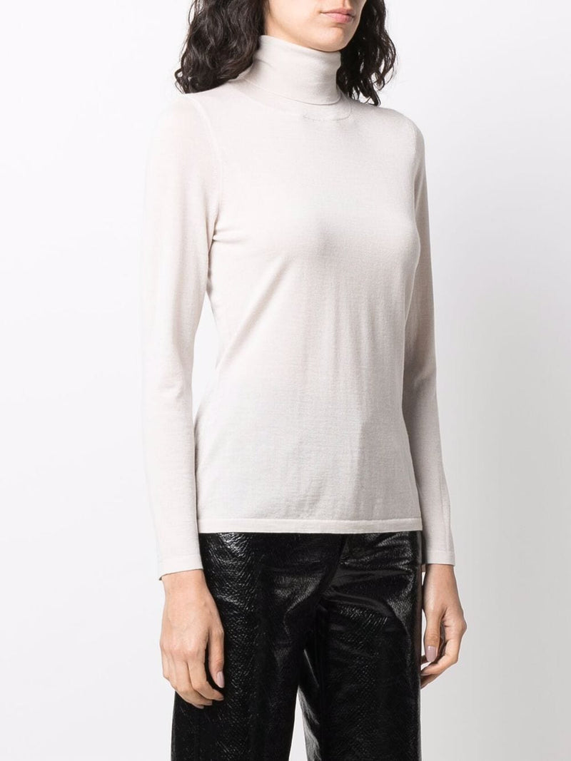 fine - knit roll - neck jumper - LISKAFASHION