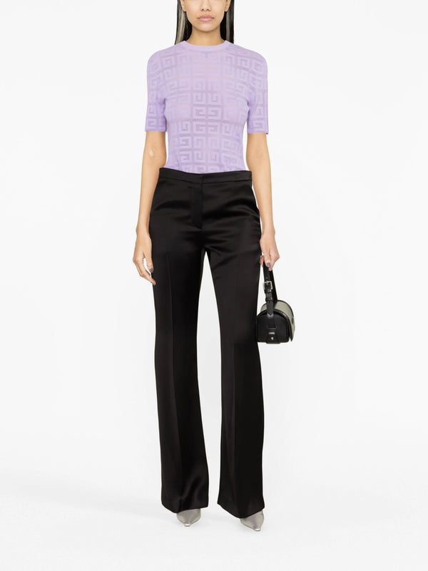 flared cotton trousers - LISKAFASHION