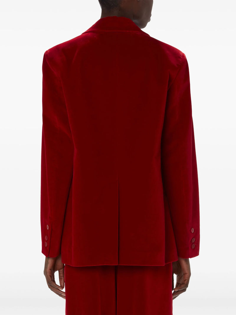 floral - appliqué velour blazer - LISKAFASHION