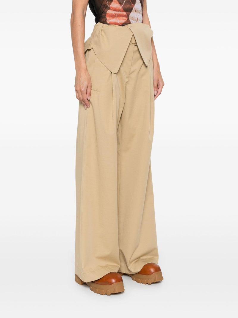 foldover trench trousers - LISKAFASHION