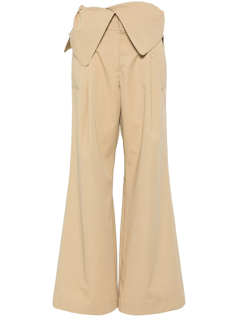 foldover trench trousers - LISKAFASHION