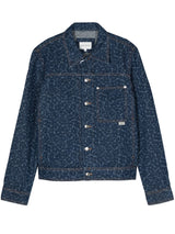 geometric - patterned denim jacket - LISKAFASHION