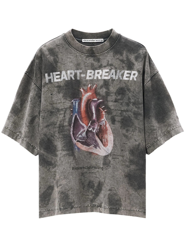 Heartbreaker graphic - print cotton T - shirt - LISKAFASHION