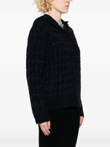 jacquard knit checked jacket - LISKAFASHION