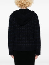 jacquard knit checked jacket - LISKAFASHION